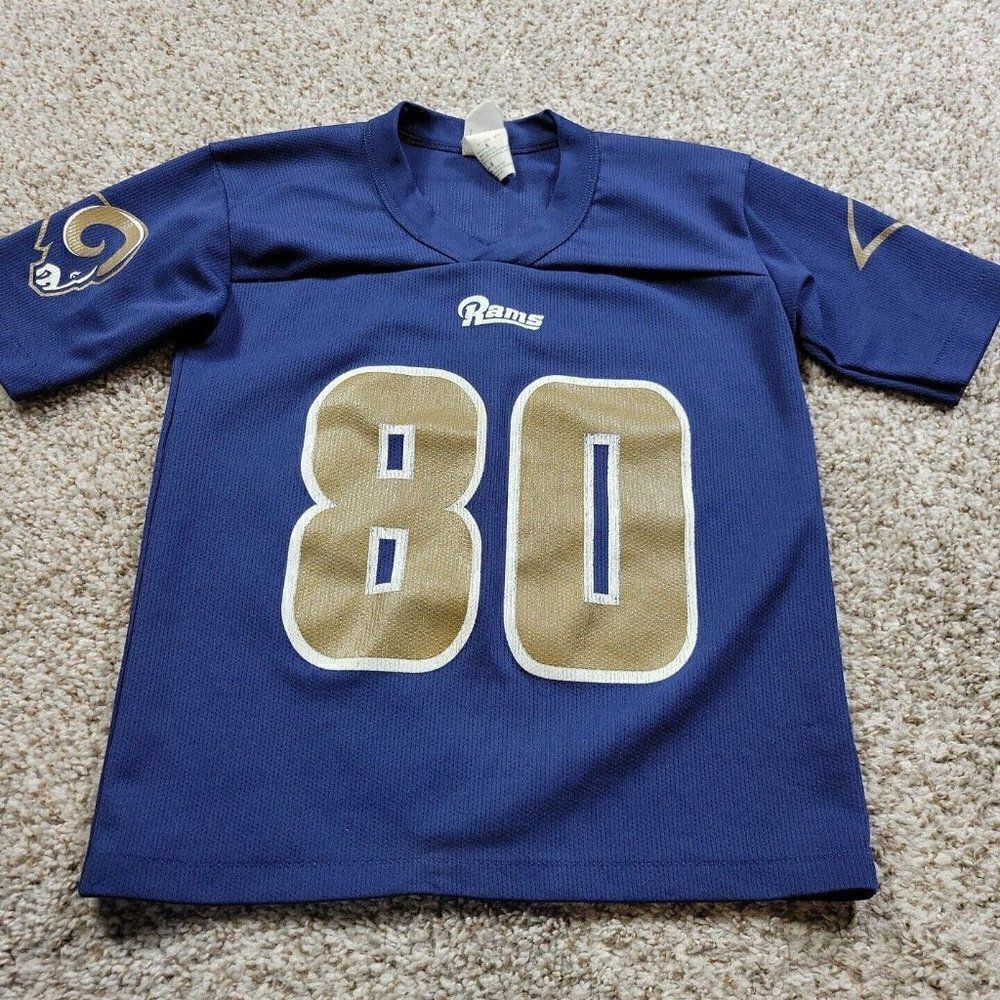 Vintage St. Louis Rams Isaac Bruce #80 Retro Jersey Boys 8 GTS Made In The USA